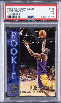 1996-97 Stadium Club Rookies 2 #R9 Kobe Bryant Rookie Card – PSA NM 7